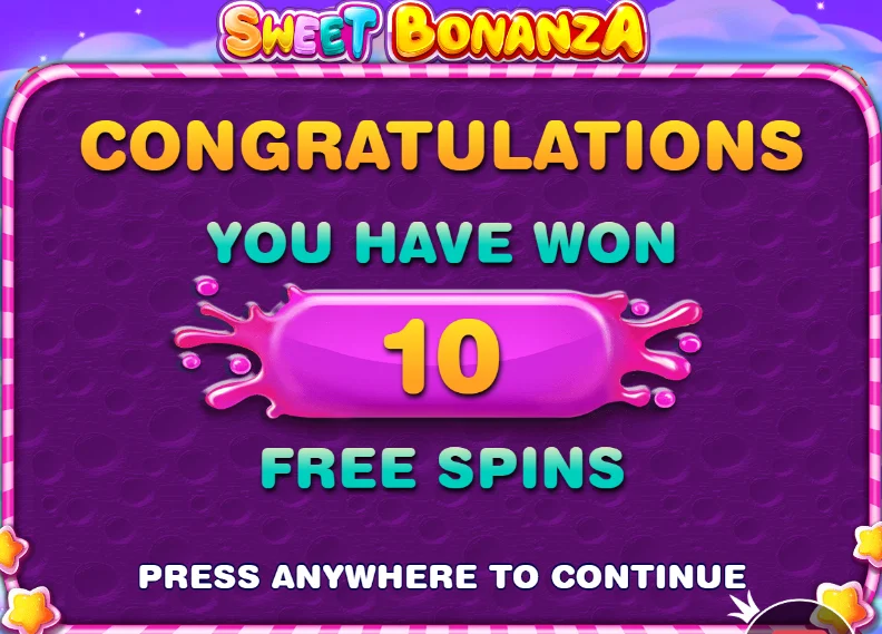 Sweet Bonanza free spins